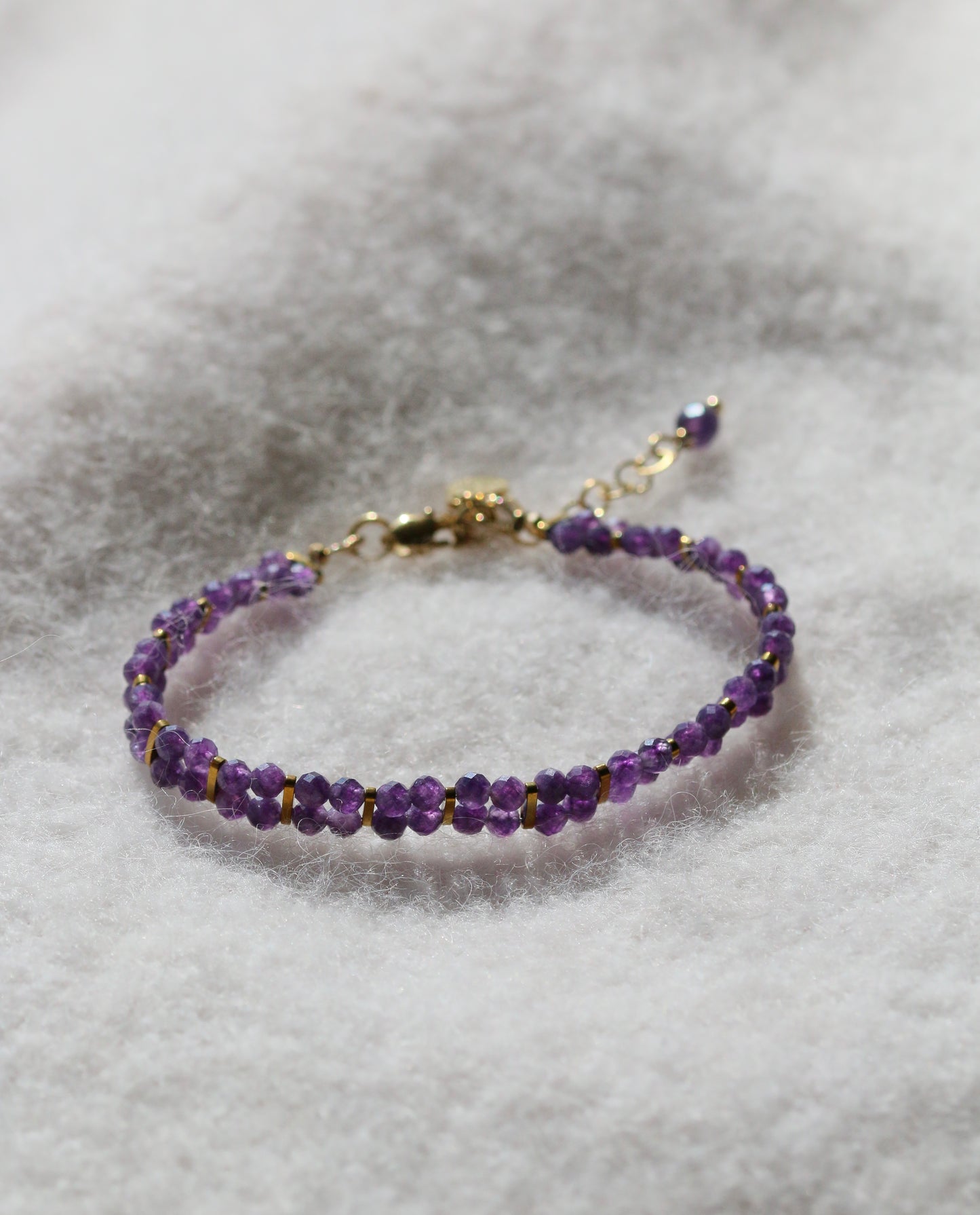 amara • podwójna bransoletka z ametystu