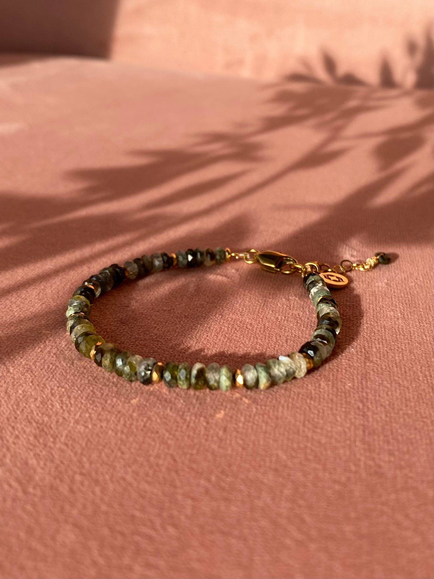 bransoletka ELMA z zielonego frenitu z epidotem