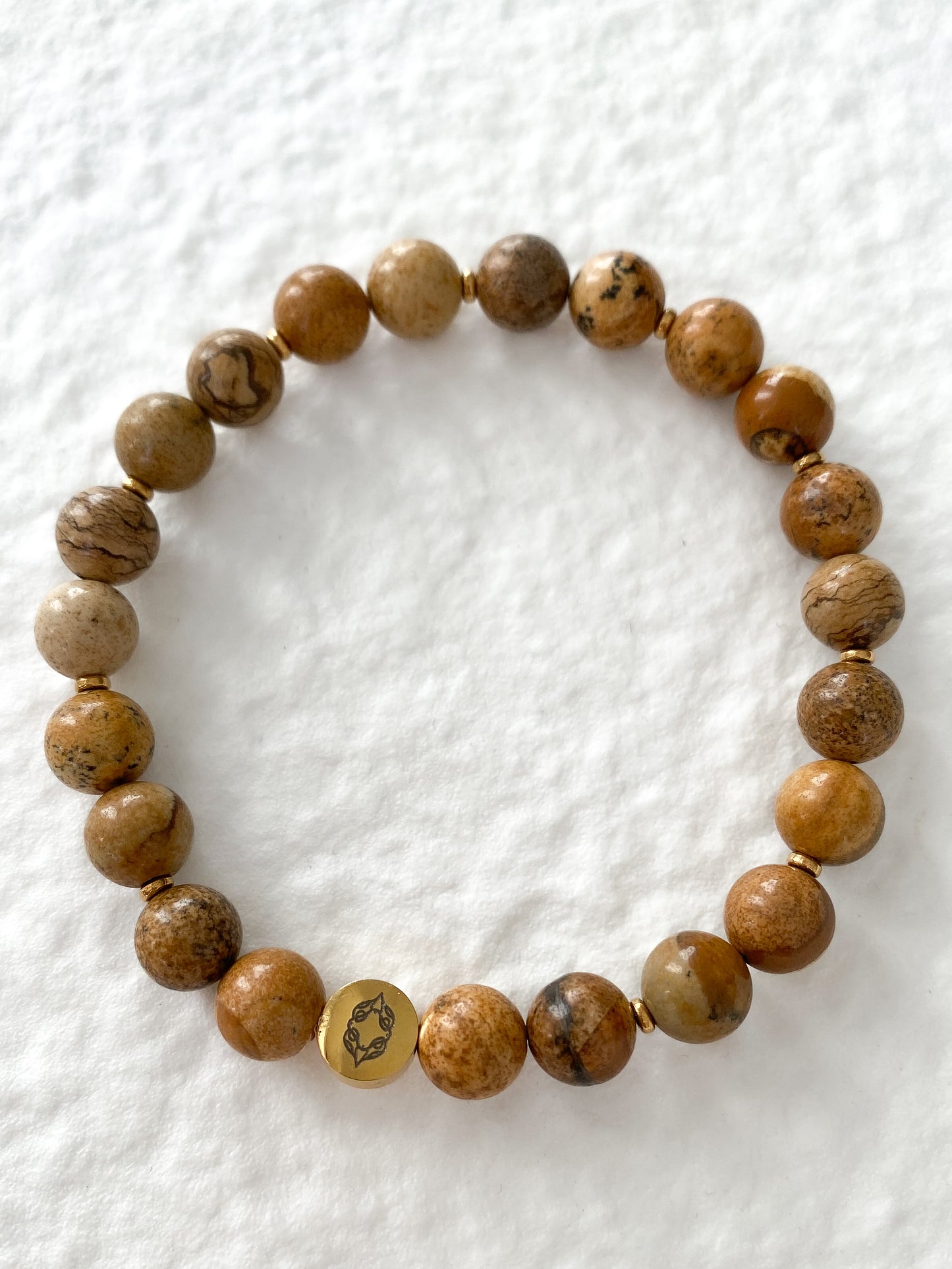 sand I • bransoletka męska z jaspisu krajobrazowego