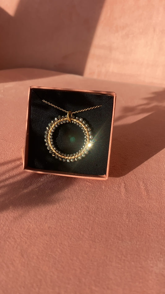 princess gloria 30 mm • naszyjnik z pirytu