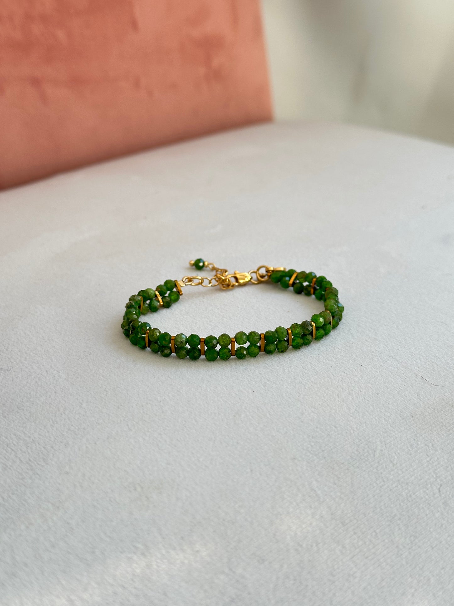 verdea • podwójna bransoletka z diopsydu