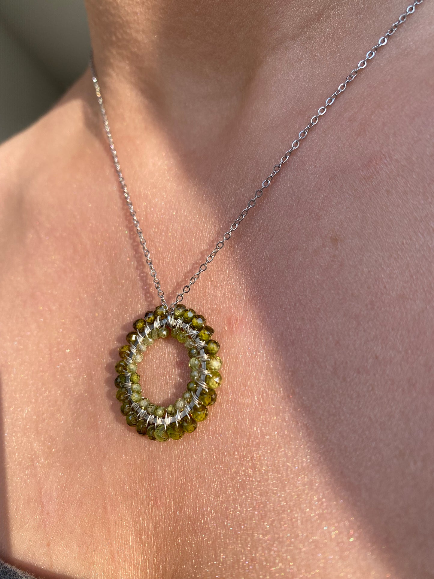 princess olive • naszyjnik z zawieszką z cyrkonii