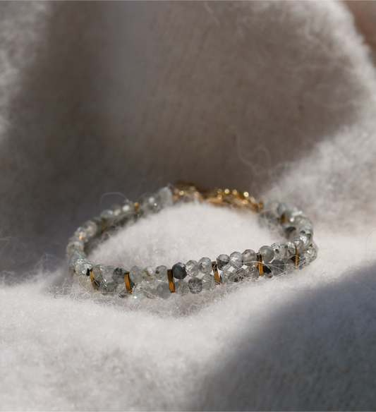 ellis • podwójna bransoletka z cyrkonu