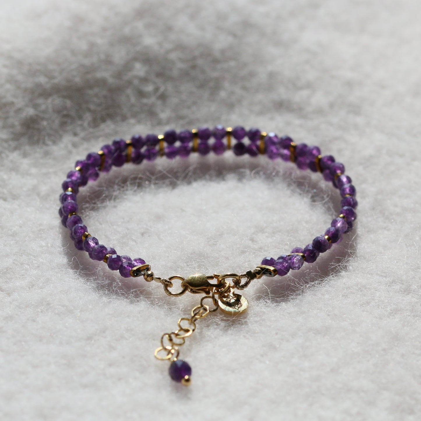 amara • podwójna bransoletka z ametystu