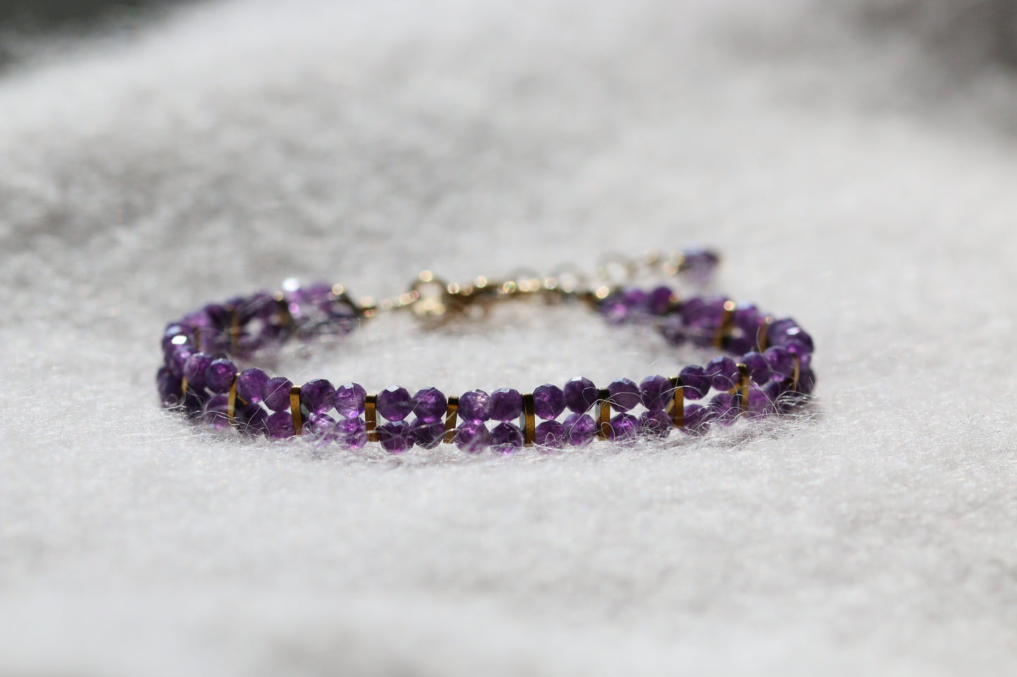 amara • podwójna bransoletka z ametystu