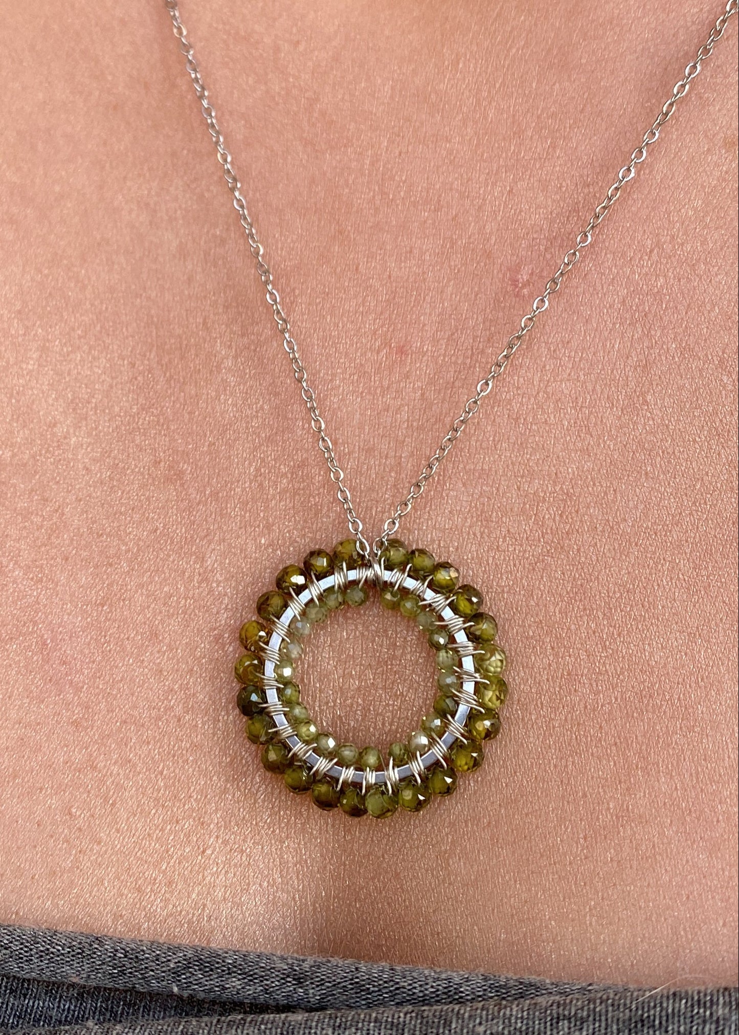 princess olive • naszyjnik z zawieszką z cyrkonii