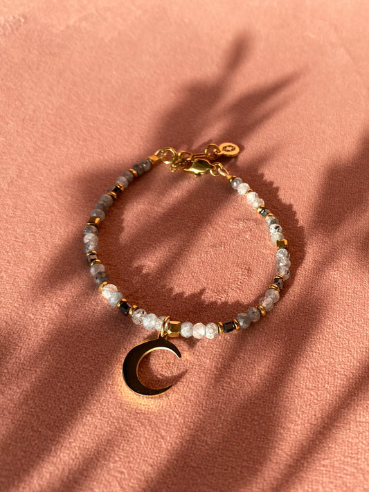 ella • bransoletka z cyrkonu z półksiężycem