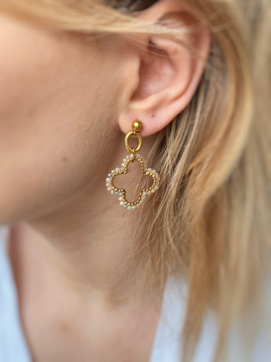 princess leia • kolczyki koniczyny z cyrkonu