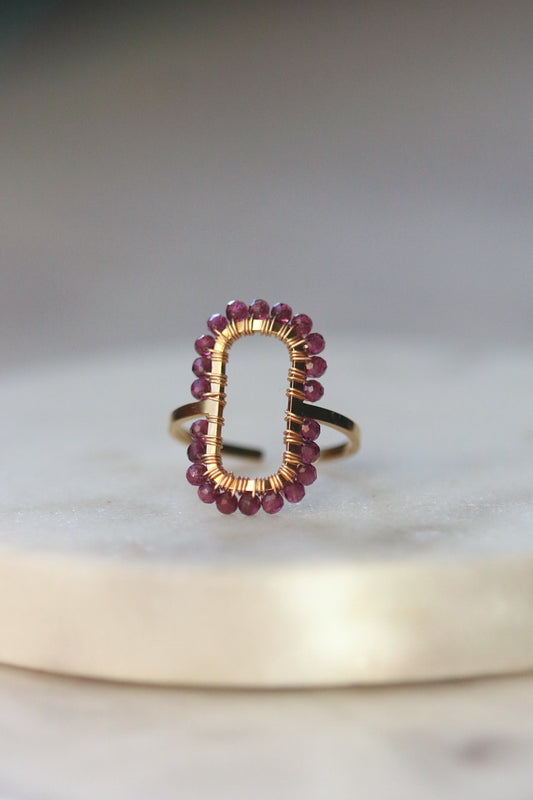 pierścionek SOPHIE z granatu