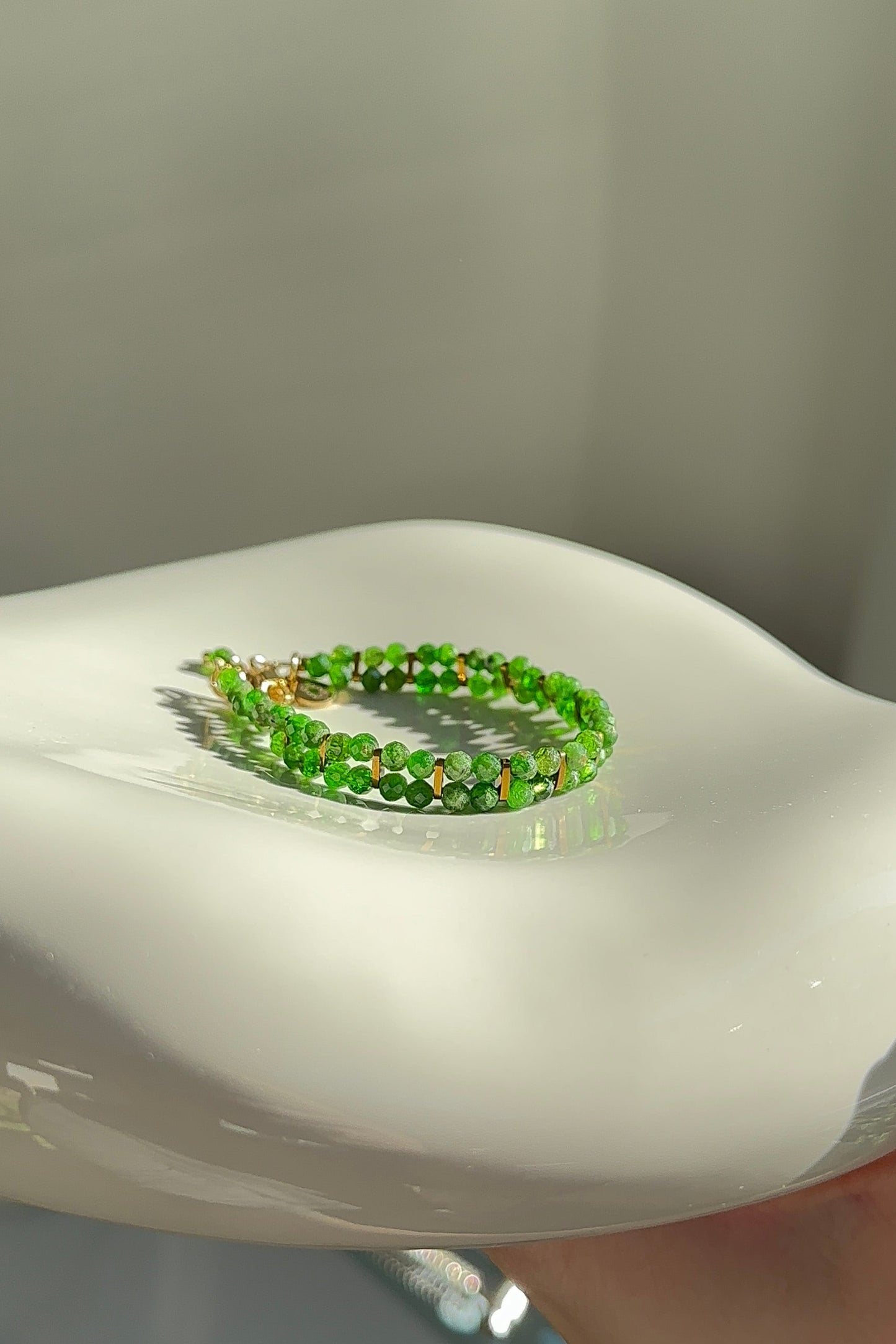 verdea • podwójna bransoletka z diopsydu