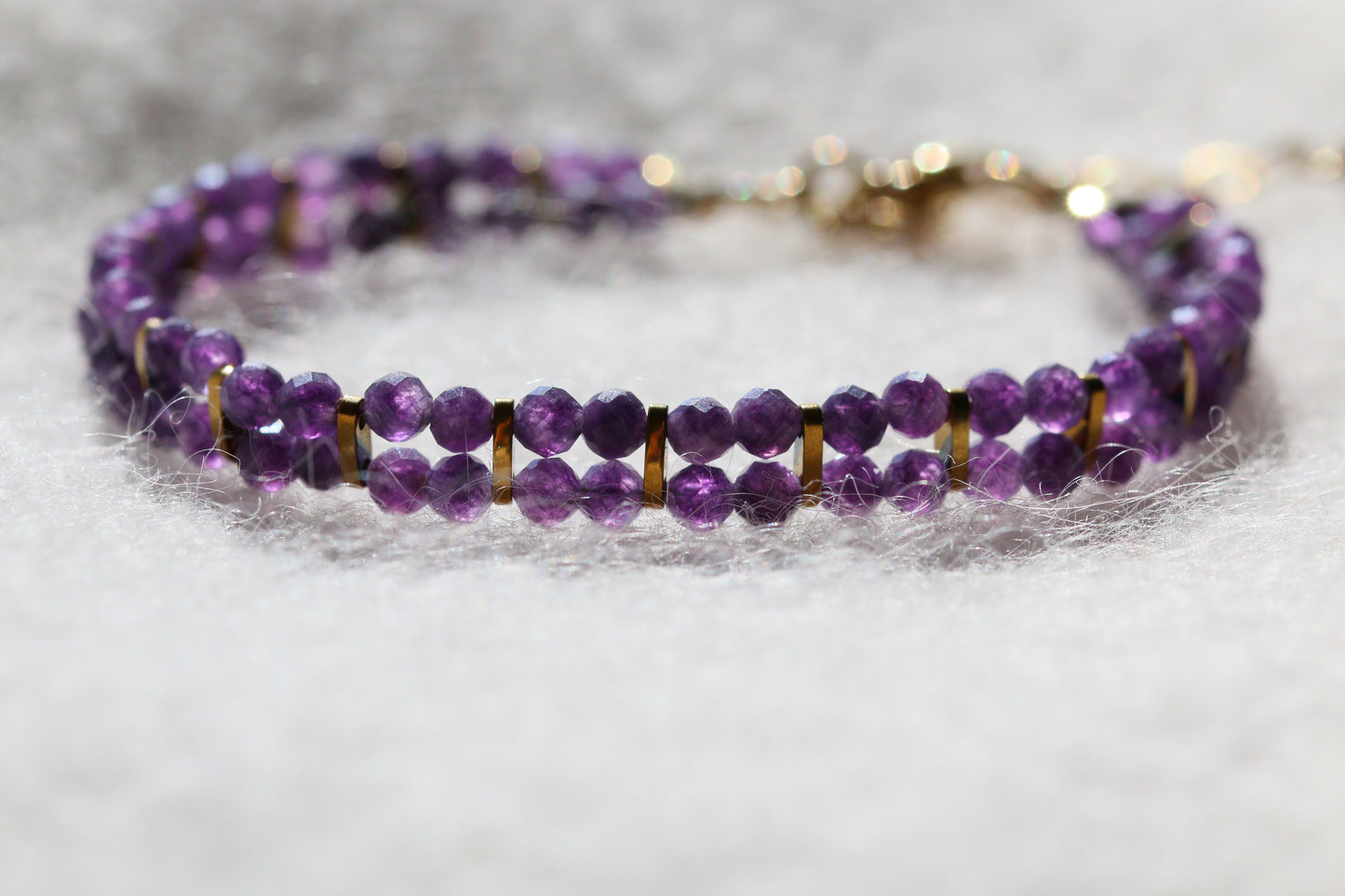 amara • podwójna bransoletka z ametystu