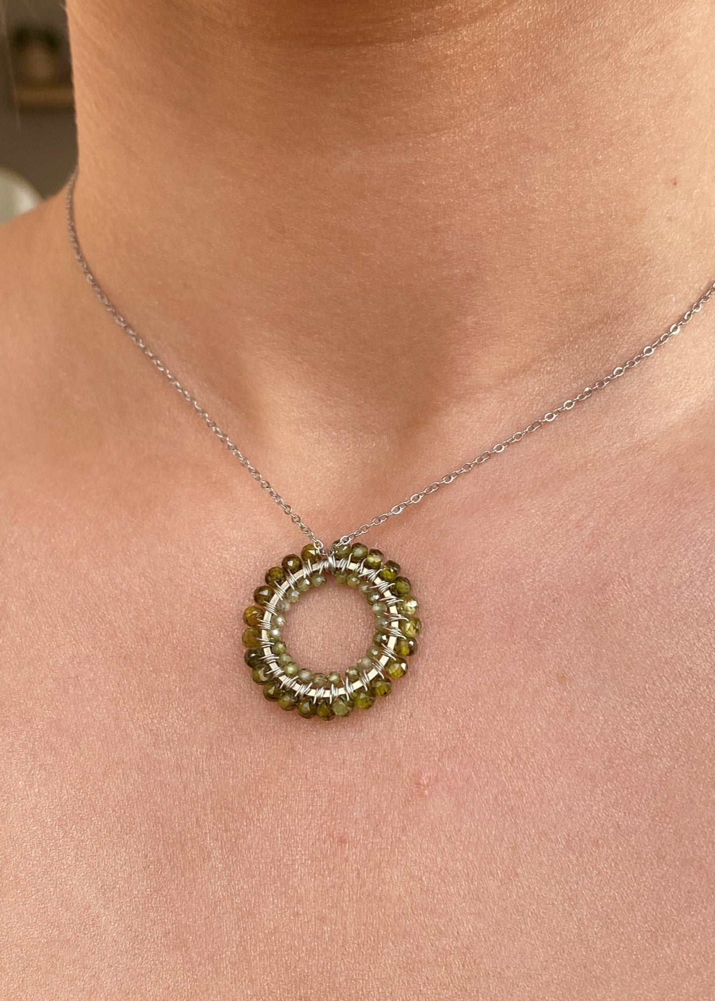 princess olive • naszyjnik z zawieszką z cyrkonii