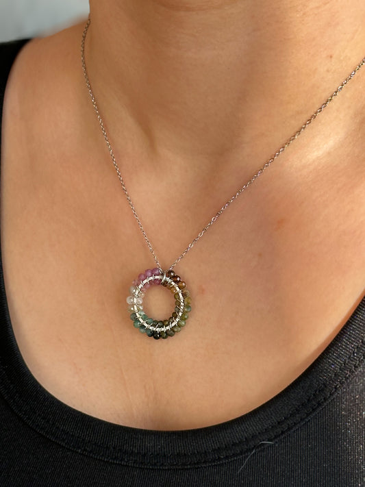 tęczówka I • naszyjnik 16 mm z turmalinu