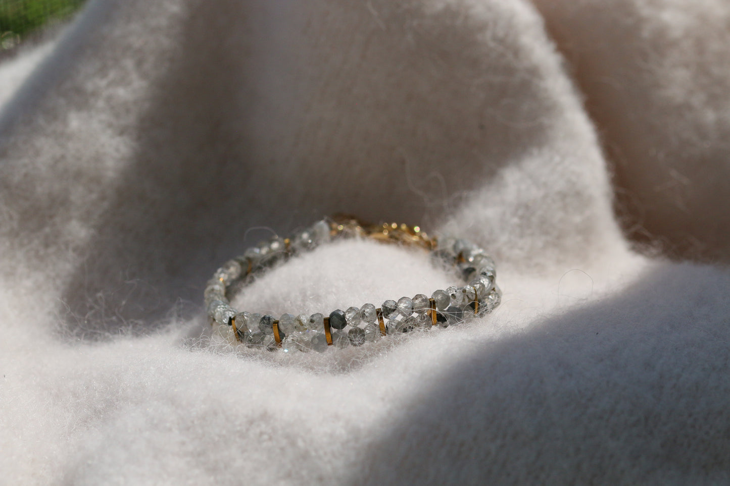 ellis • podwójna bransoletka z cyrkonu