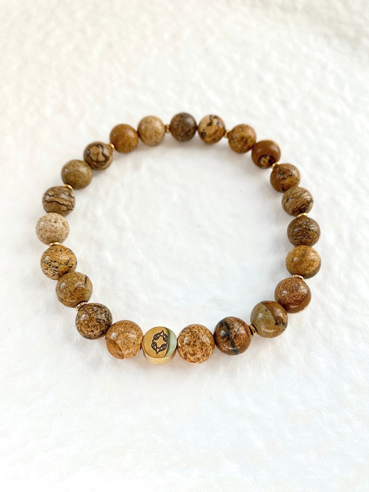 sand I • bransoletka męska z jaspisu krajobrazowego