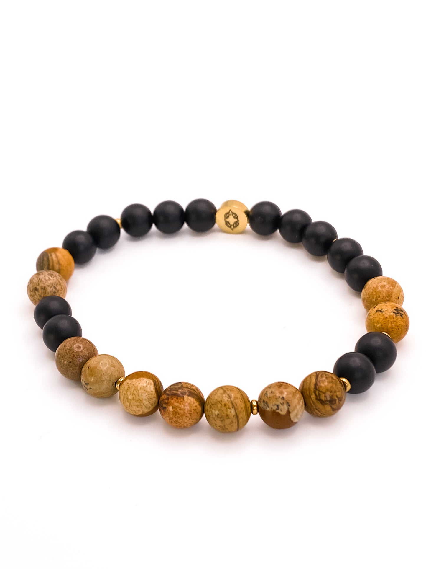 sand II • bransoletka męska z jaspisu i onyksu