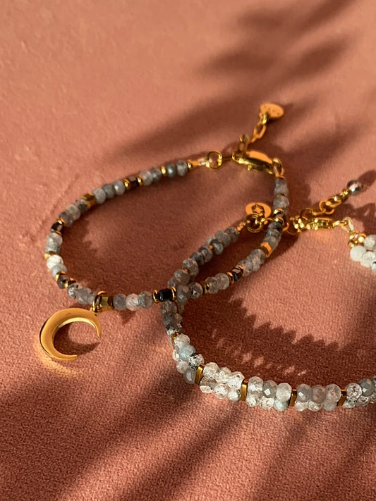 ella • bransoletka z cyrkonu z półksiężycem