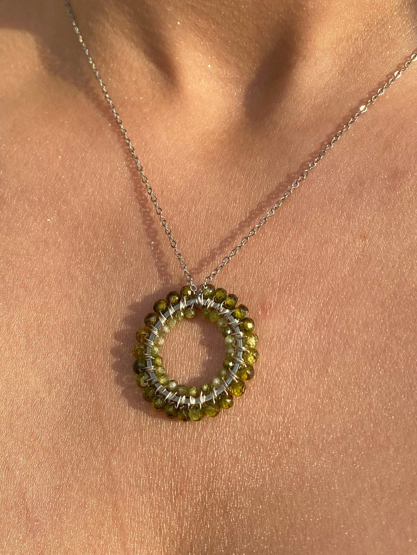 princess olive • naszyjnik z zawieszką z cyrkonii