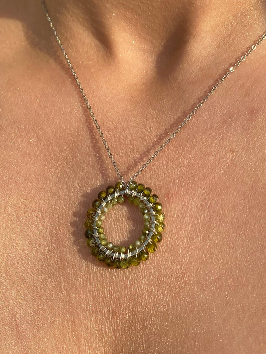 princess olive • naszyjnik z zawieszką z cyrkonii