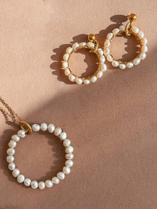 princess alma • pleciony naszyjnik z naturalnymi perłami