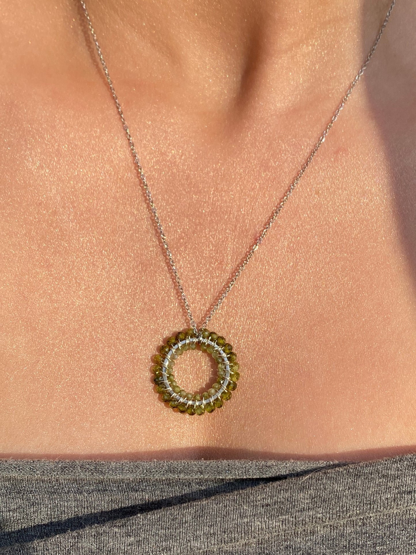 princess olive • naszyjnik z zawieszką z cyrkonii