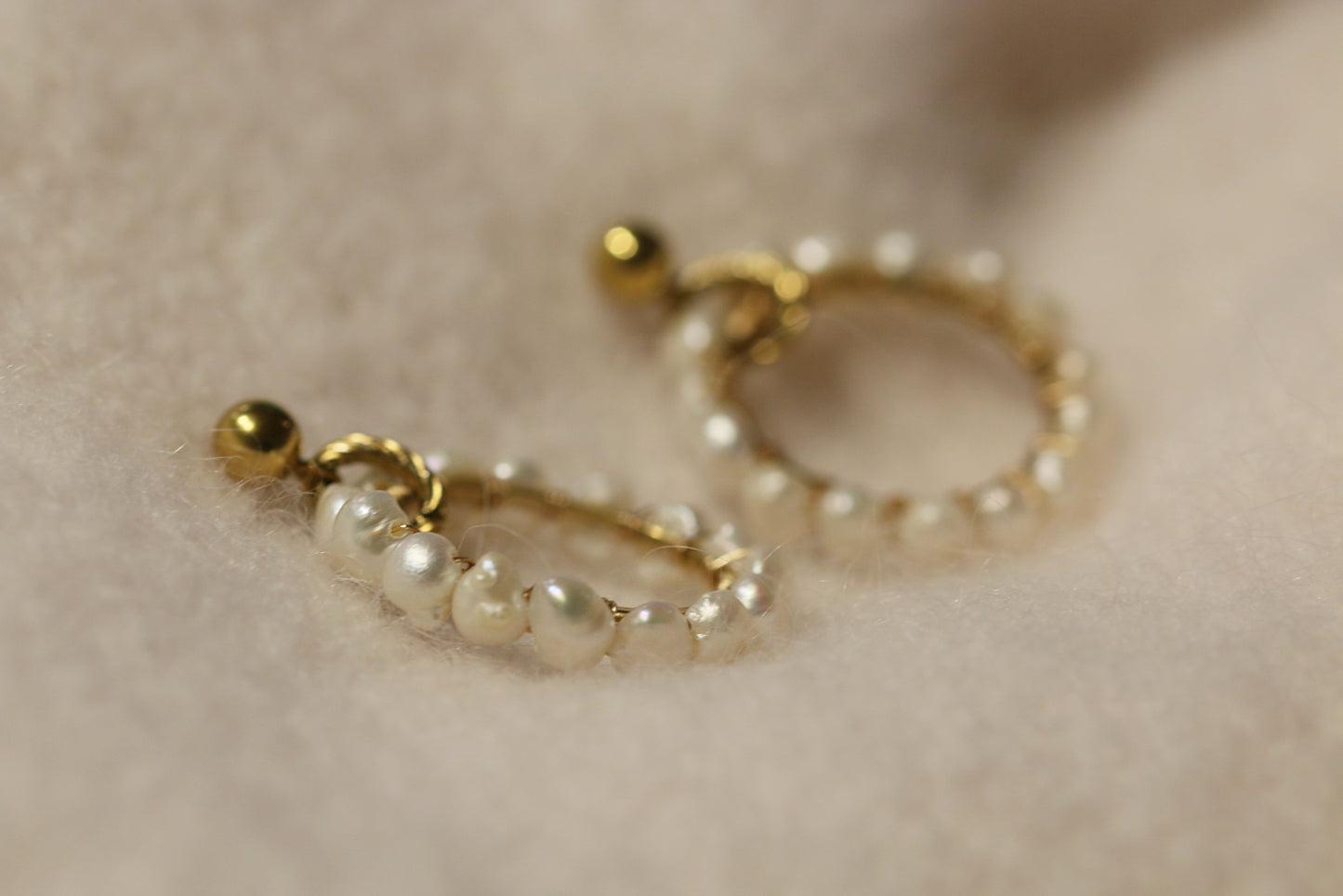 princess alma • plecione kolczyki z prawdziwych pereł