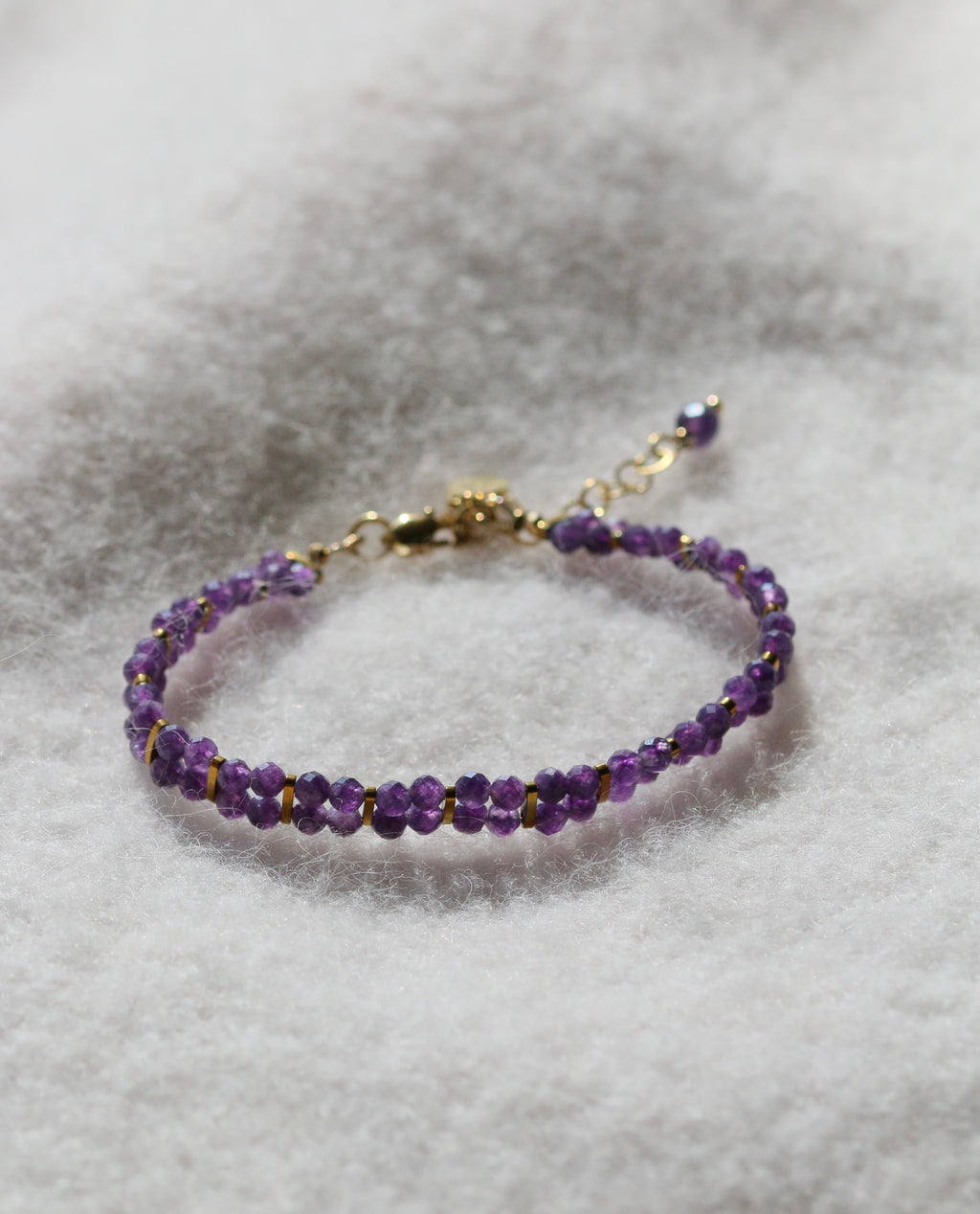 amara • podwójna bransoletka z ametystu