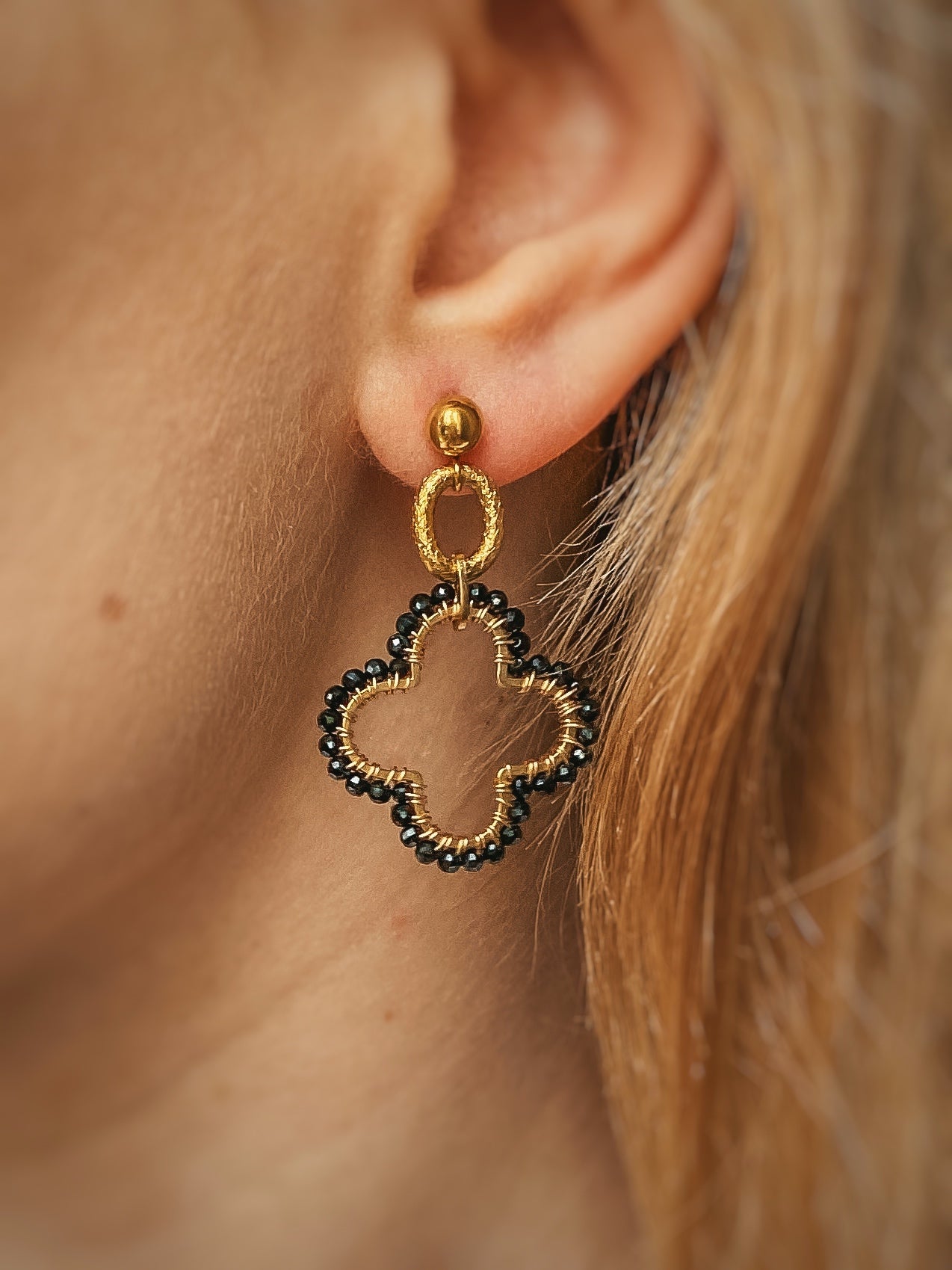 Kolczyki Princess LEIA z czarnego turmalinu