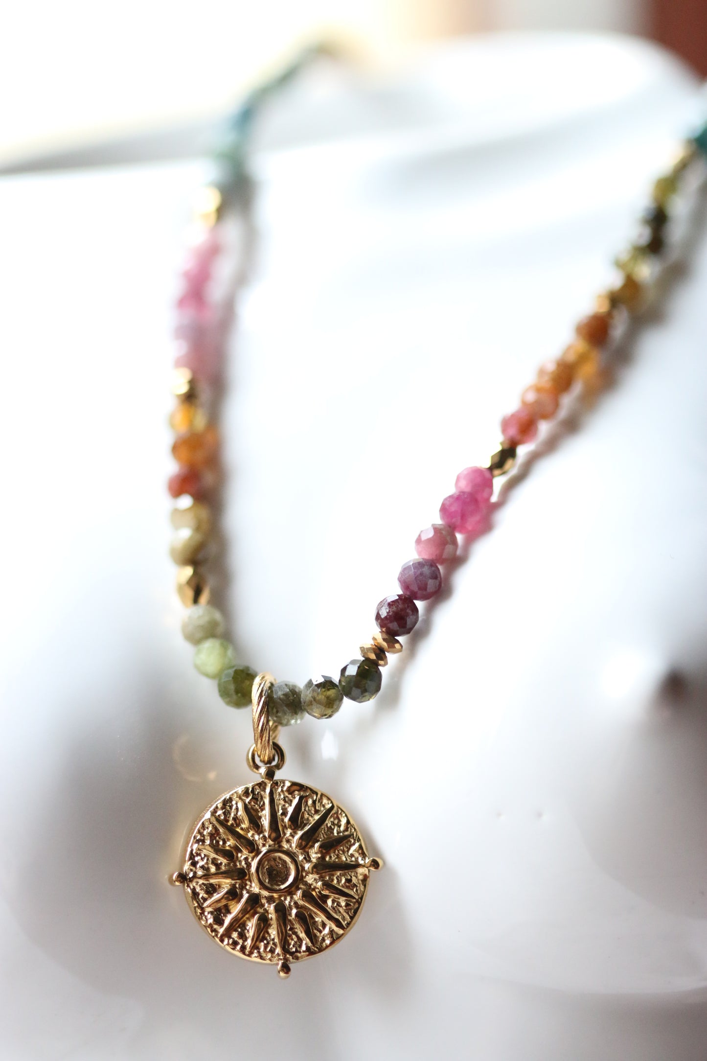 naszyjnik LOUISE II z turmalinu • krótszy