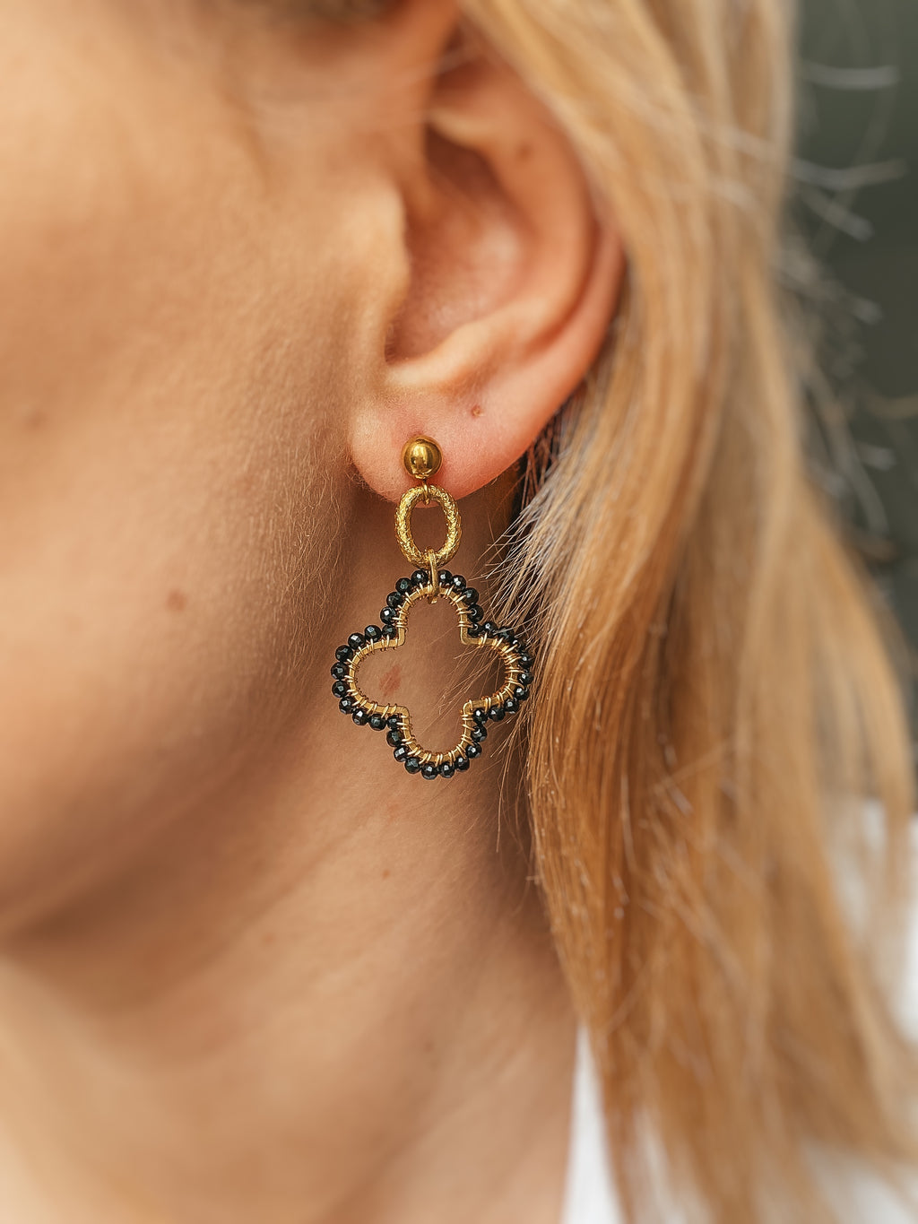 Kolczyki Princess LEIA z czarnego turmalinu