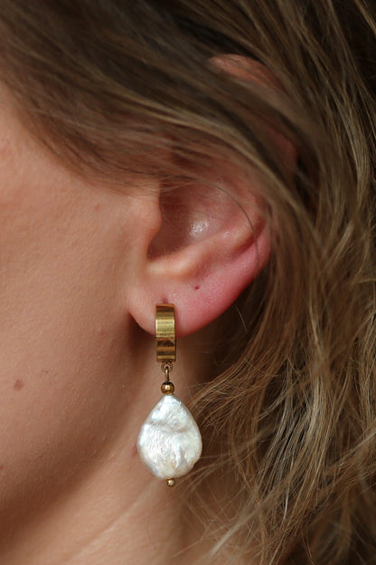 kolczyki love ARIA łezki z naturalnych pereł