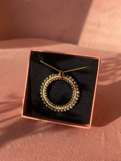 princess gloria 30 mm • naszyjnik z pirytu