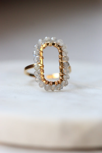 pierścionek SOPHIE z labradorytu