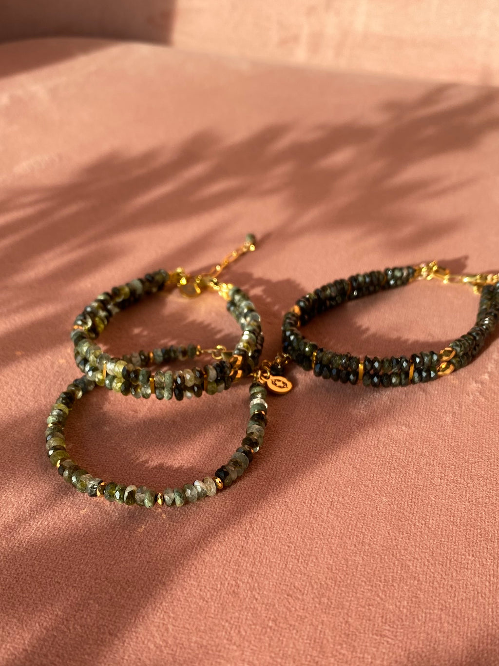 Bransoletka ELMA z zielonego frenitu z epidotem