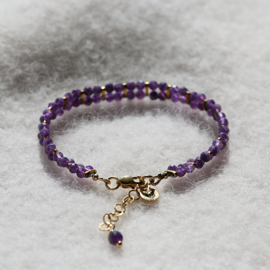 amara • podwójna bransoletka z ametystu