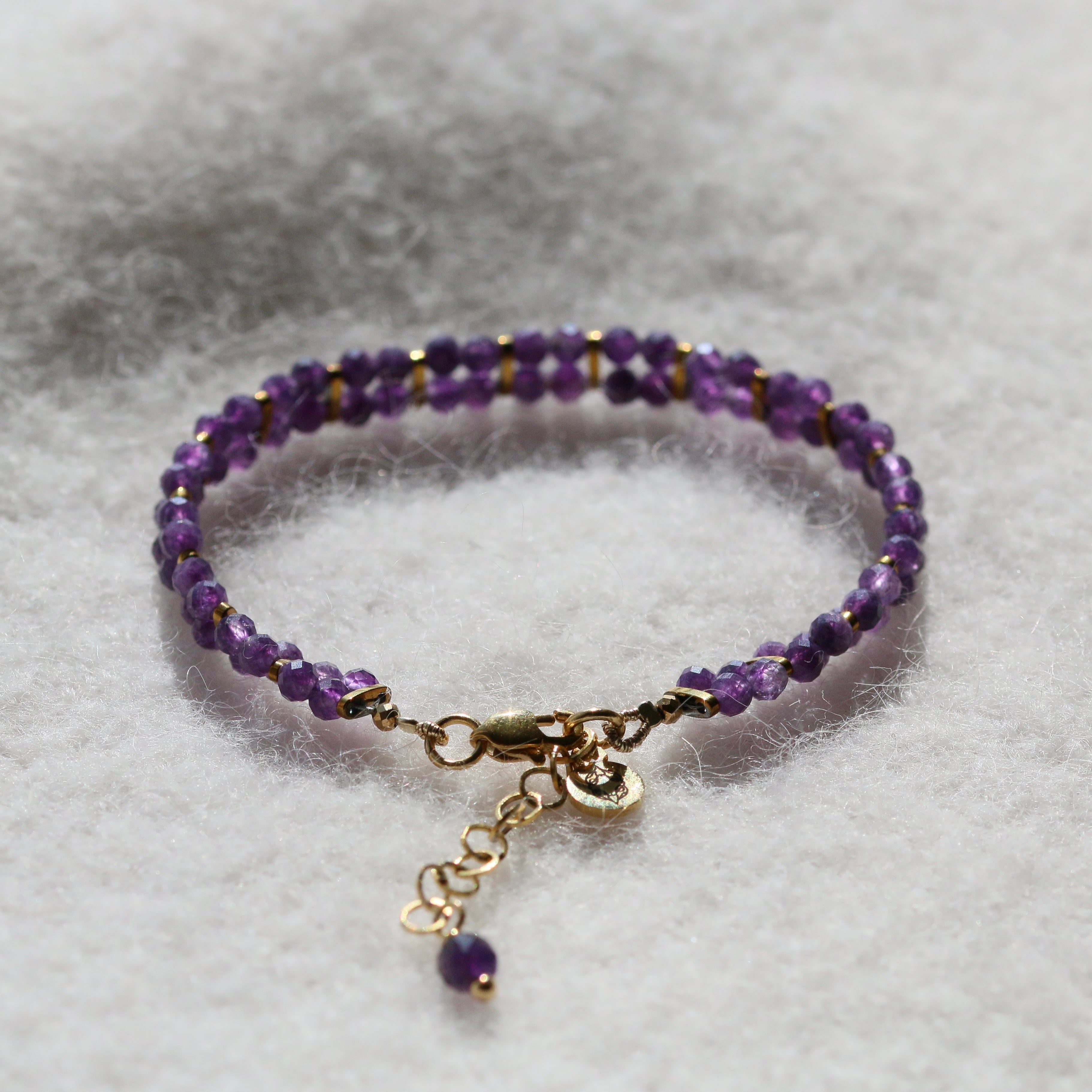 amara • podwójna bransoletka z ametystu