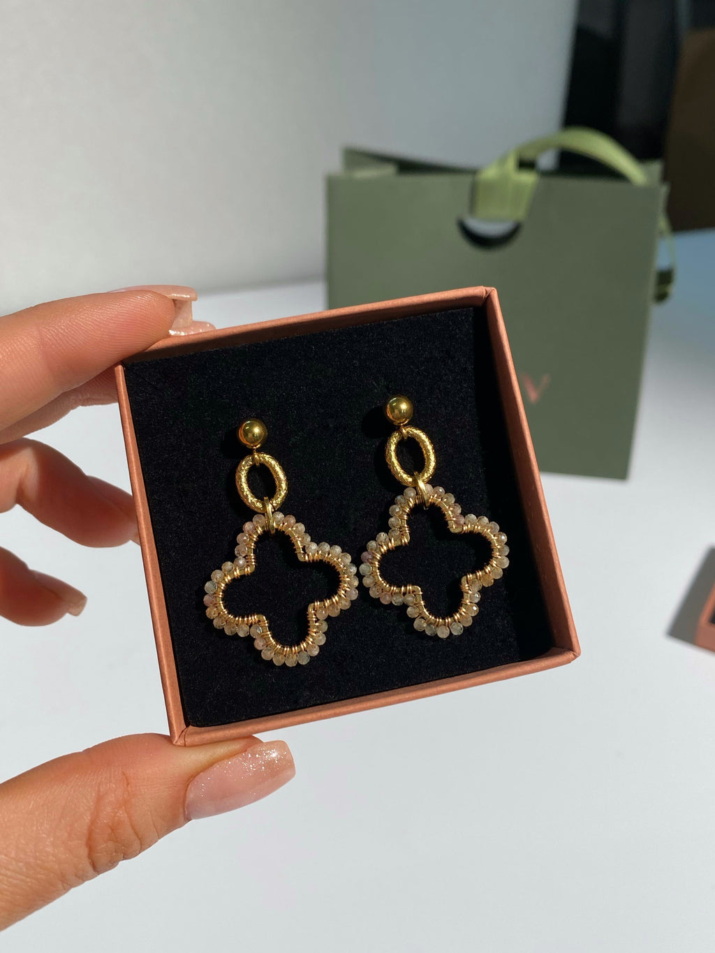 Kolczyki Princess LEIA z cyrkonu