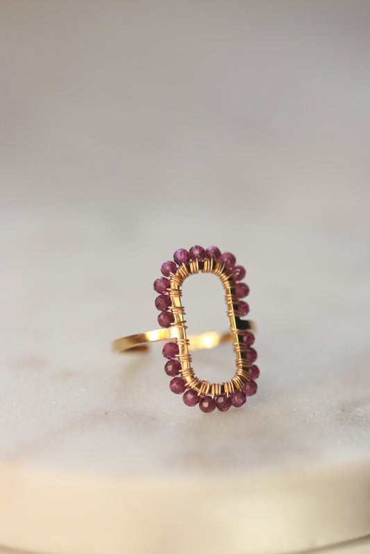 pierścionek SOPHIE z granatu