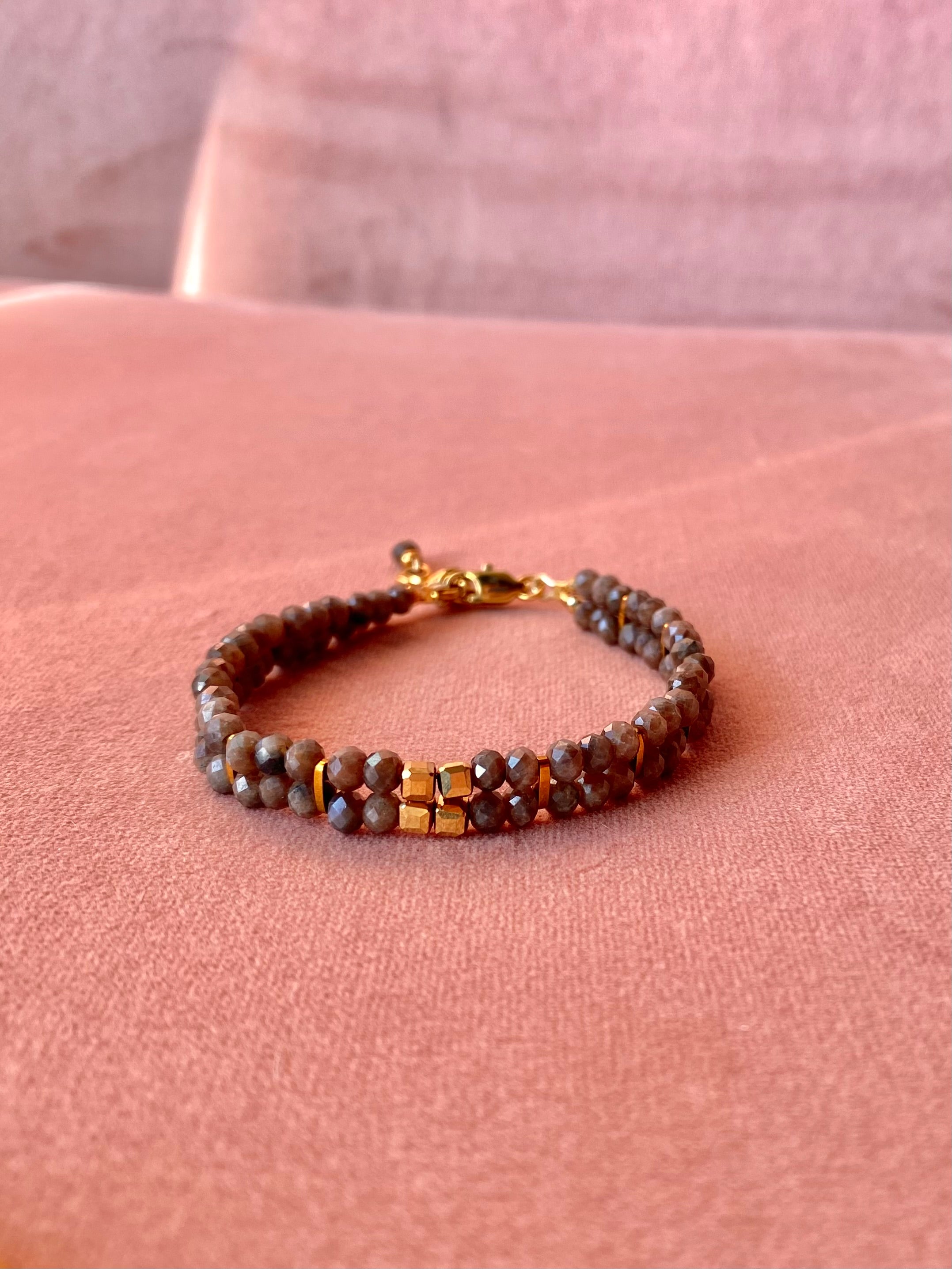 Bransoletka COLLIE z brązowego labradorytu