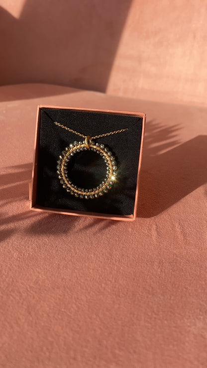 princess gloria 30 mm • naszyjnik z pirytu