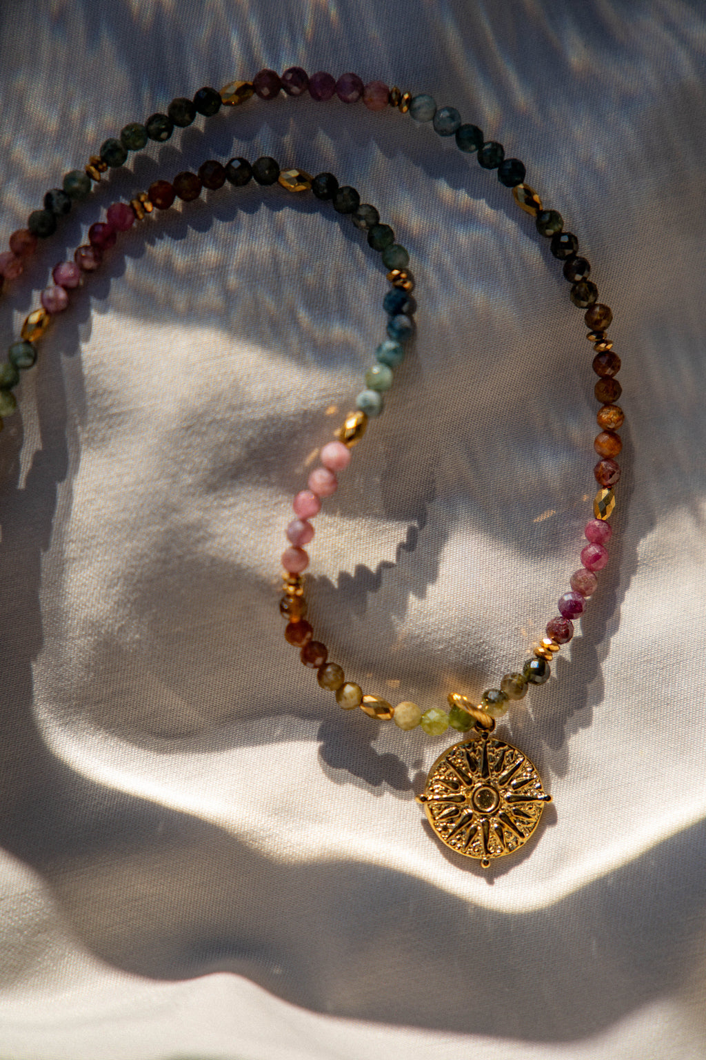 Naszyjnik LOUISE II z turmalinu • krótki