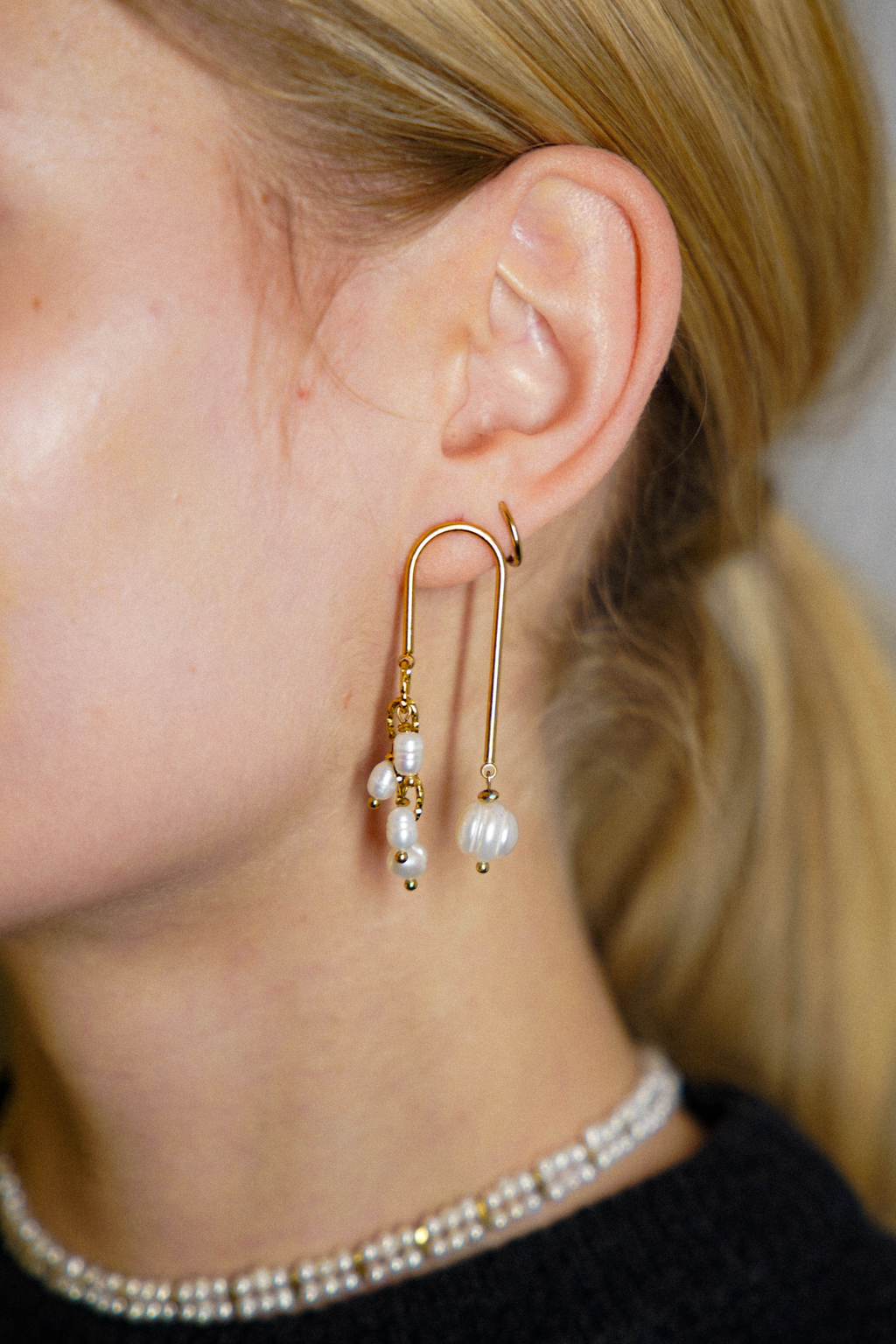 Kolczyki Love CAROLA z perłami • złote