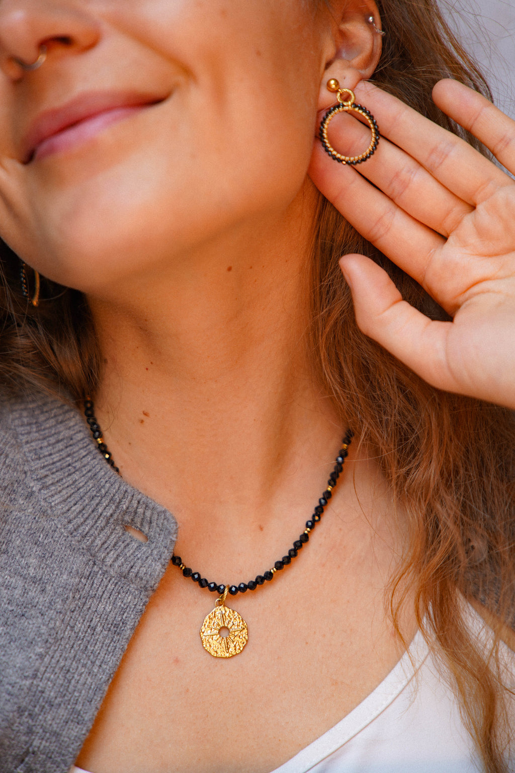 Naszyjnik MEG z czarnego turmalinu