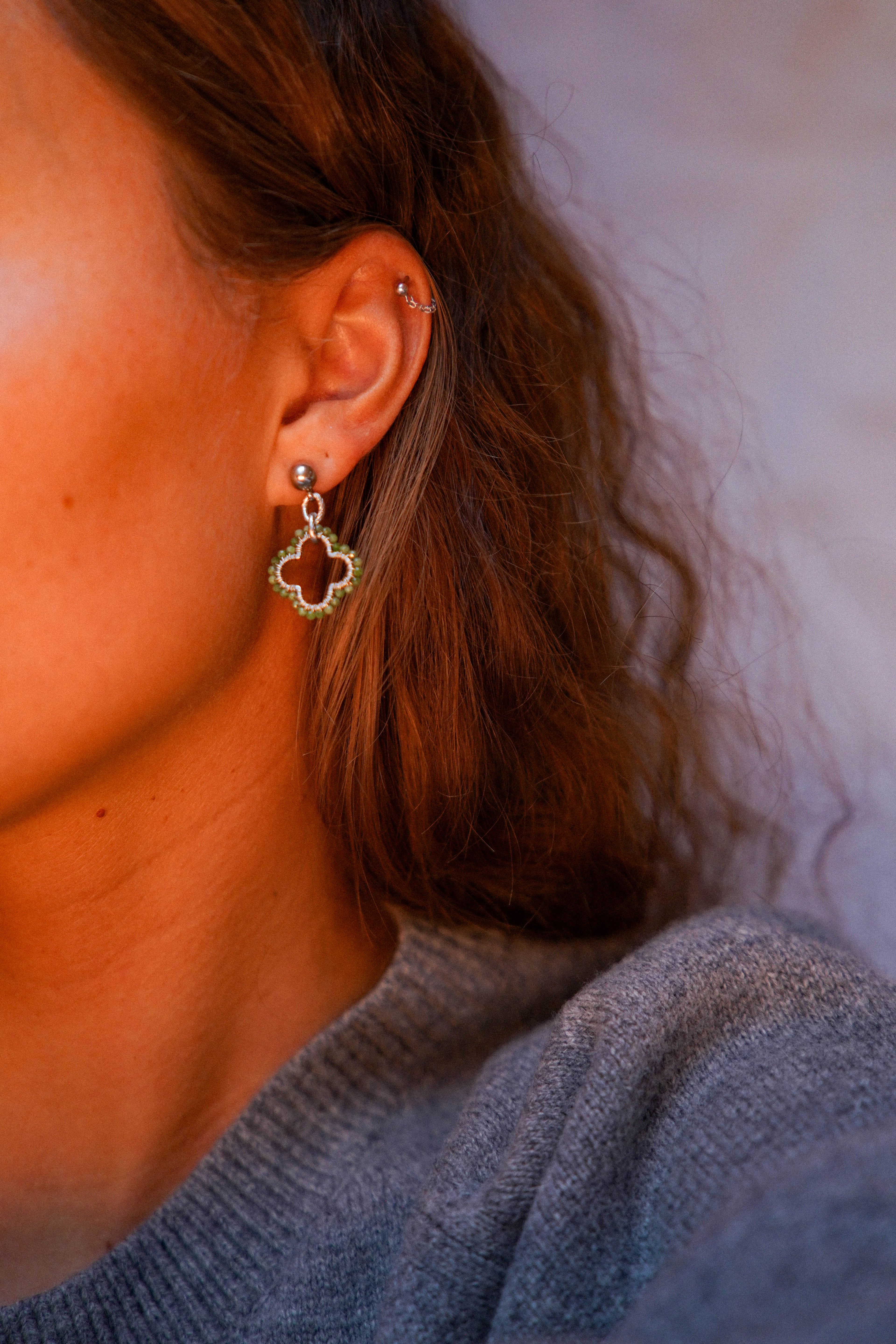 Kolczyki LEIA MINI z diopsydu