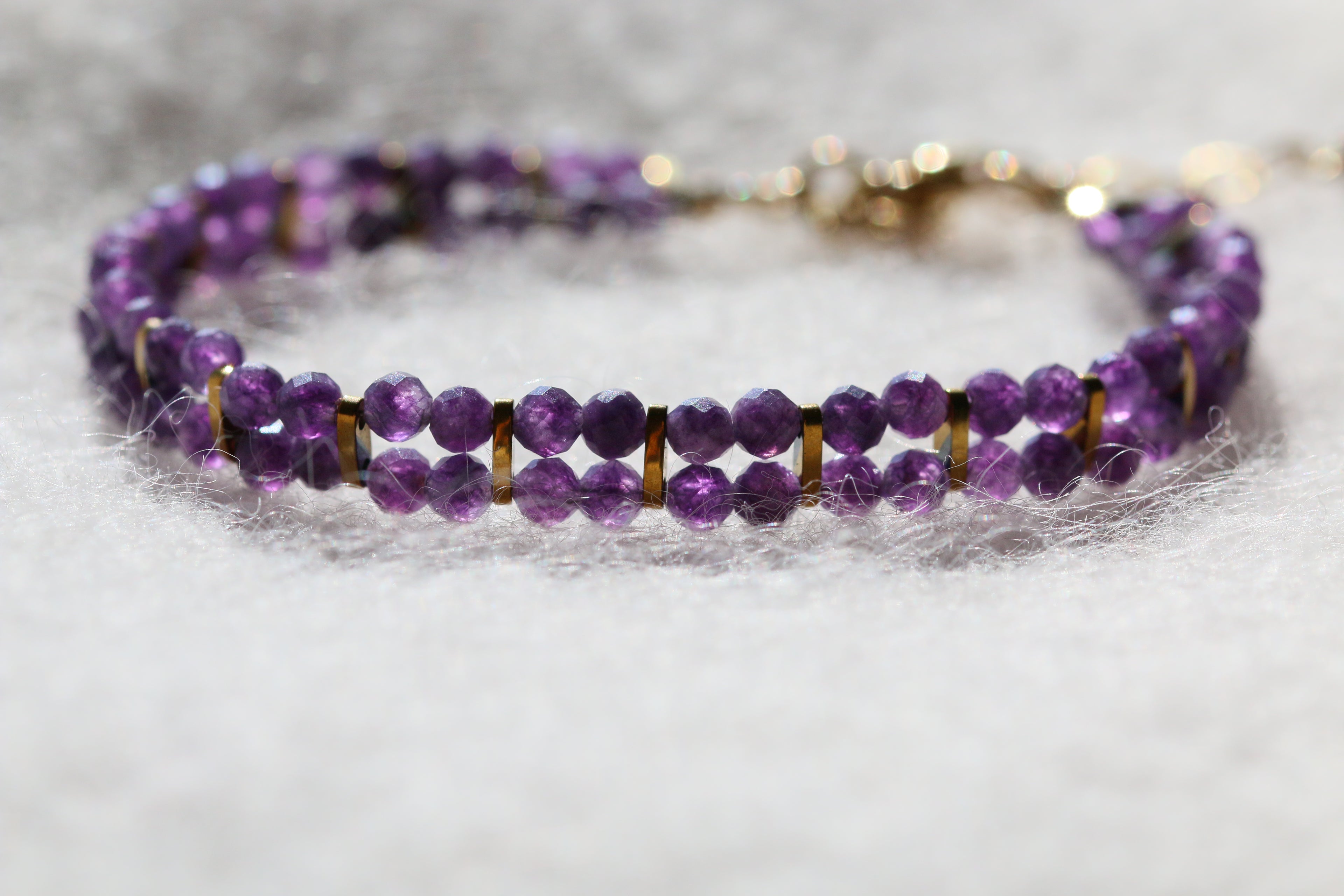 amara • podwójna bransoletka z ametystu