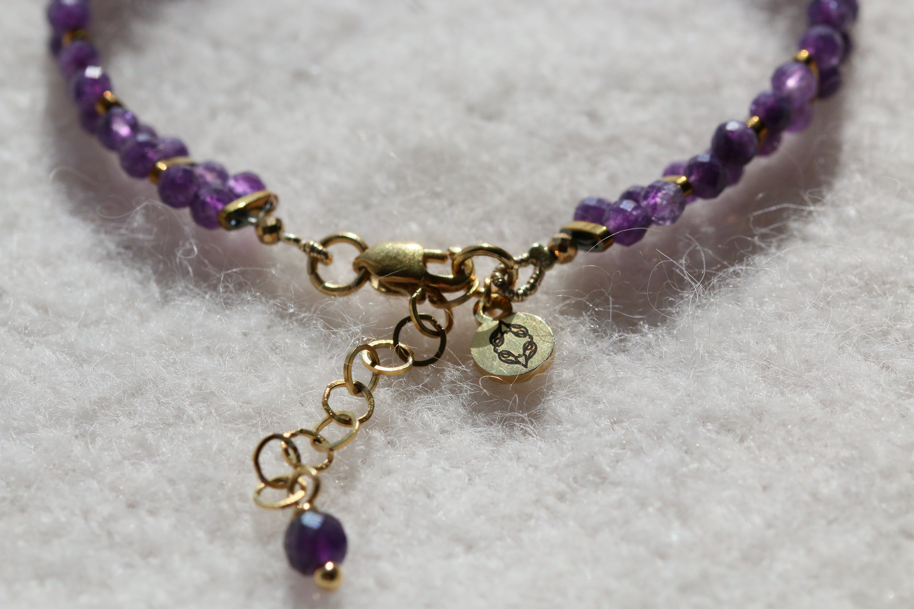 amara • podwójna bransoletka z ametystu