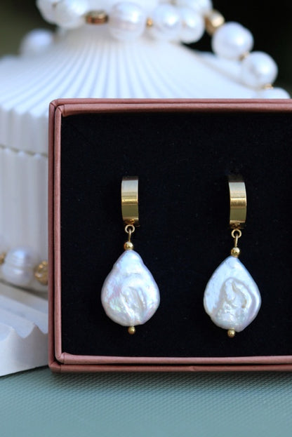 love aria • kolczyki łezki z naturalnych pereł