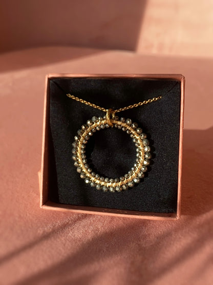 princess gloria 30 mm • naszyjnik z pirytu