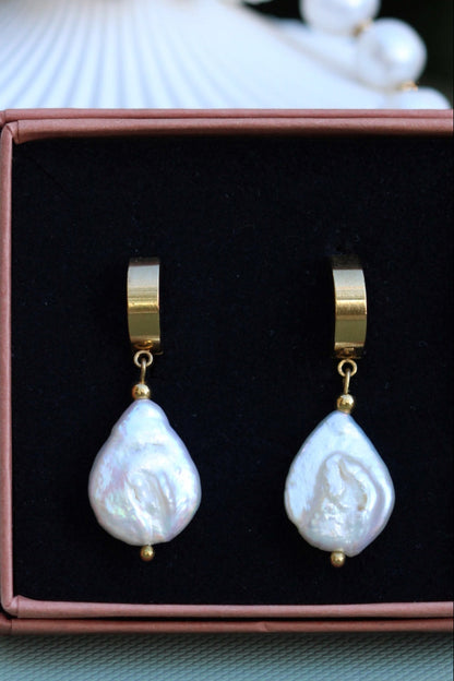 love aria • kolczyki łezki z naturalnych pereł