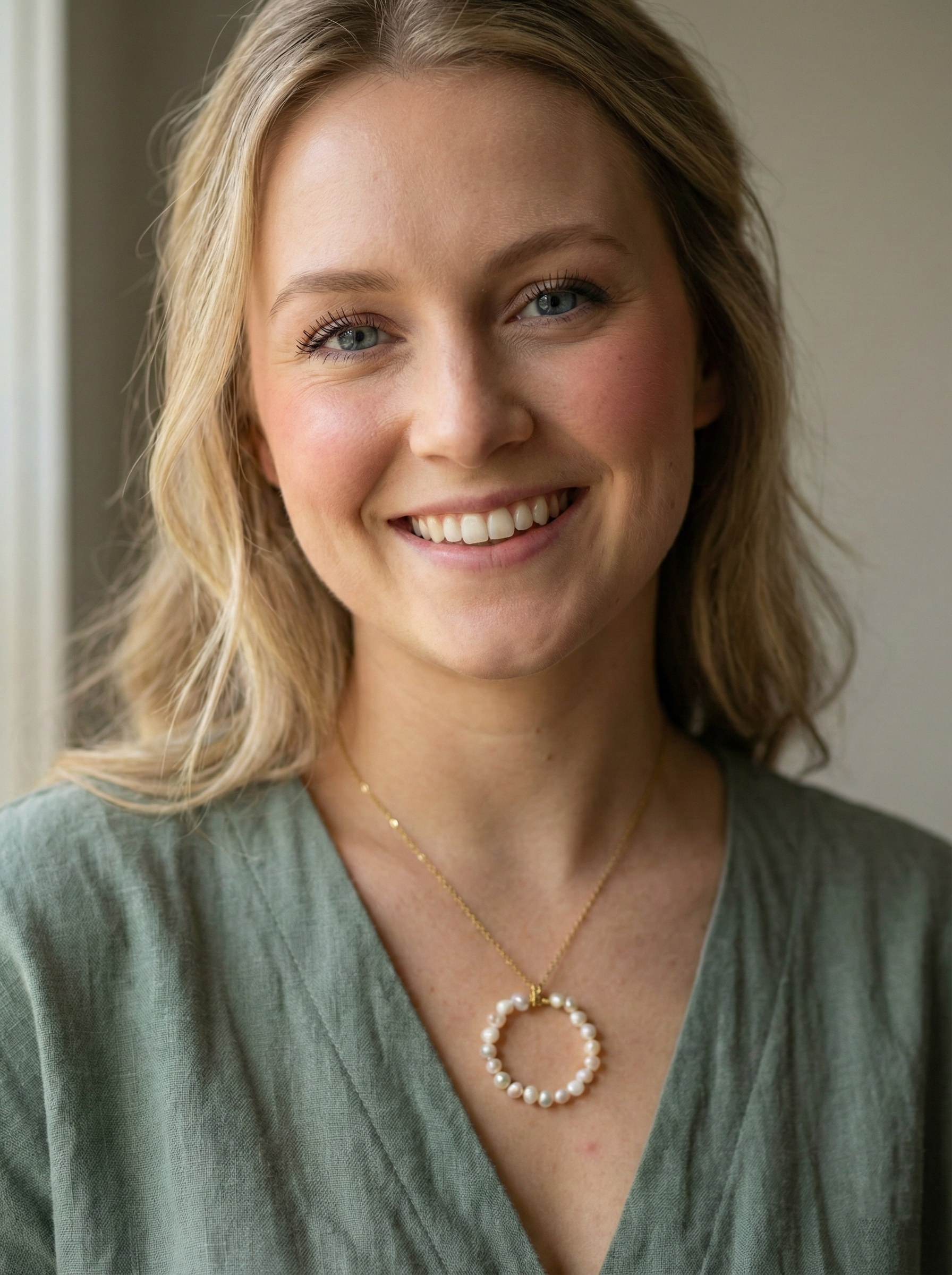 naszyjnik love ALMA z naturalnymi perłami